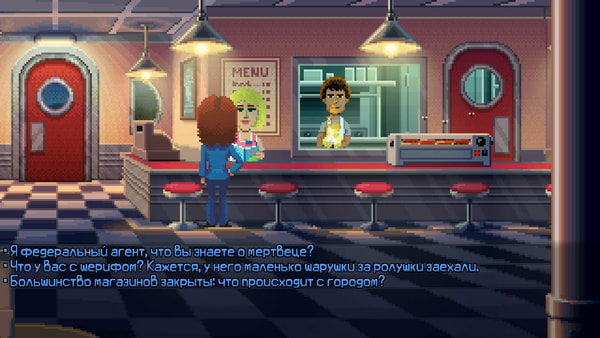  a dead body pixelating under the bridge Download Game  Thimbleweed Park + DLC